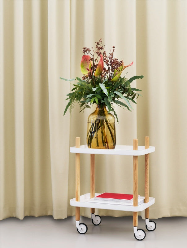 Block tafel op wielen