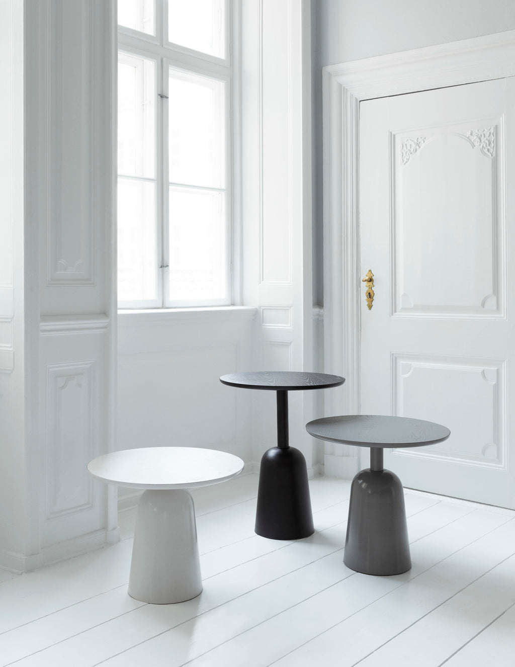 Turn bijzettafel marmer