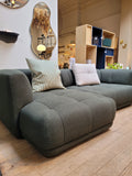 Quilton sofa 3zit chaise longue maglia groen