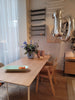 Toonzaalmodel 70/70 tafel 225cm eik wit