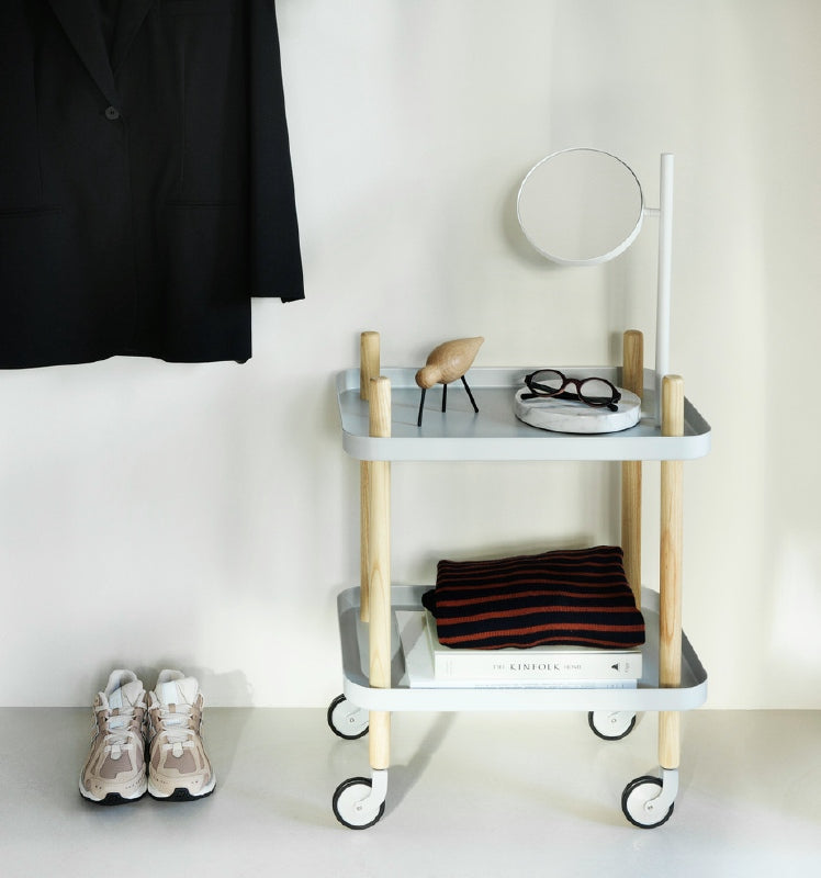 Block tafel op wielen
