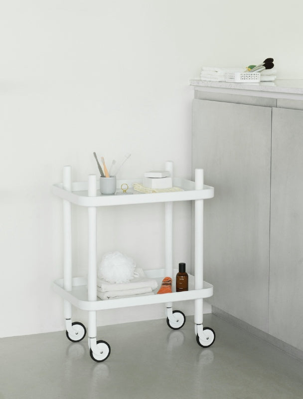 Block tafel op wielen