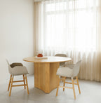 Form armstoel - houten poten