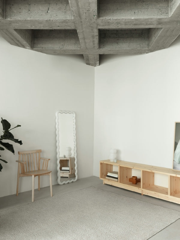 Fyr bookcase rek laag grenenhout