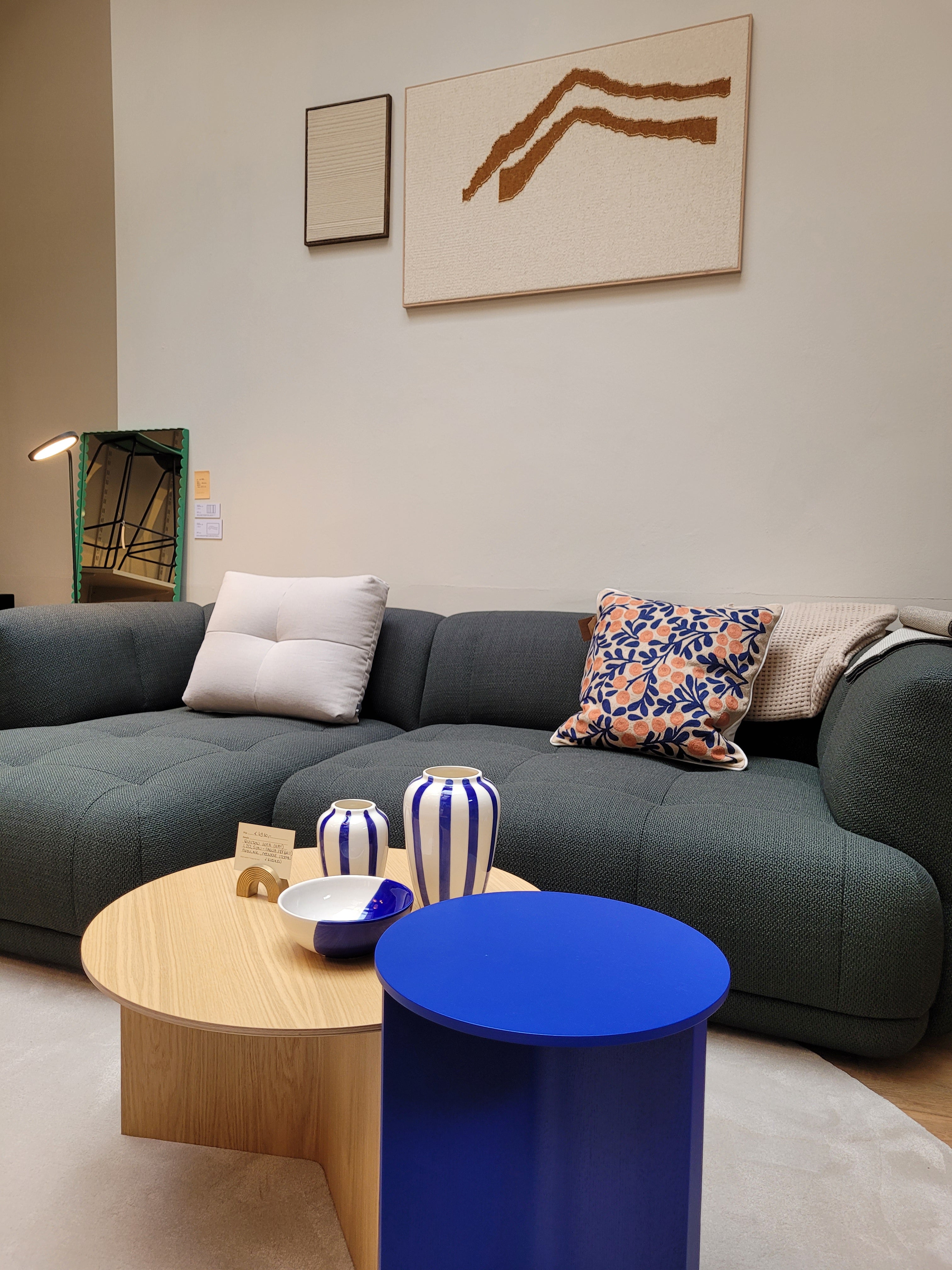 Quilton sofa 3zit chaise longue maglia groen