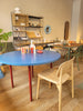 Toonzaalmodel Two-colour tafel rond 120cm blauw