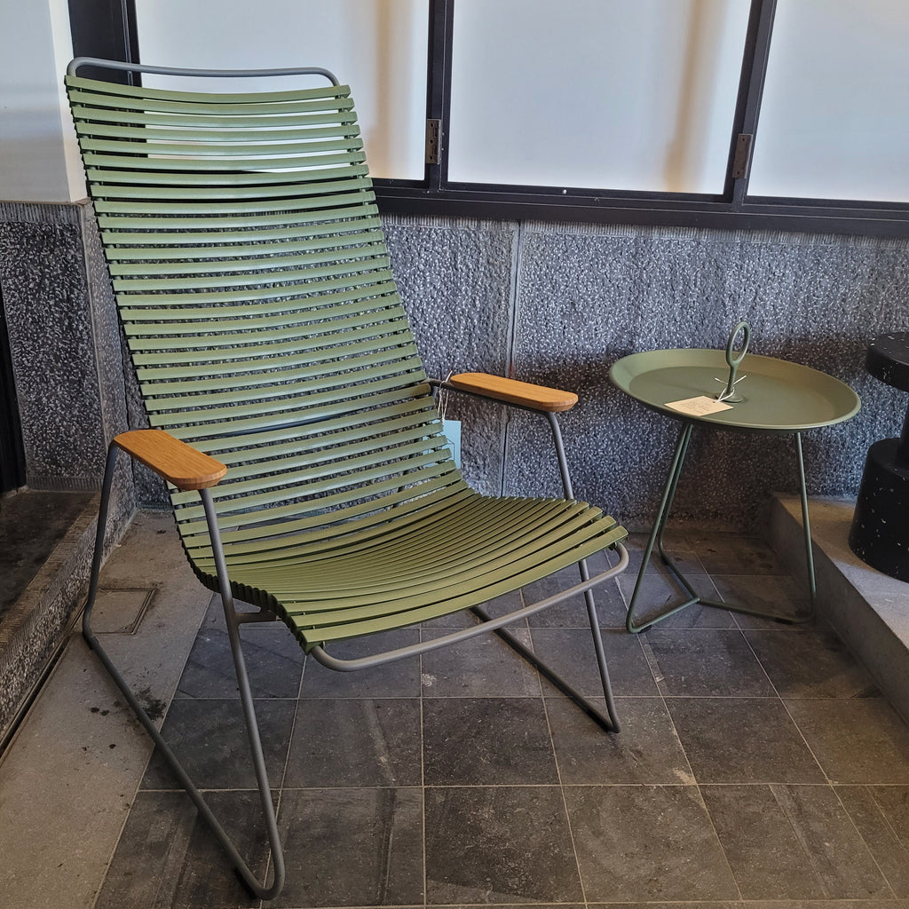 Toonzaalmodel Click lounge stoel olive