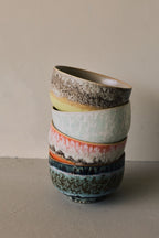 70s Noodle bowl kommen dada set van 4