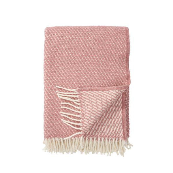 Velvet plaid wol roze