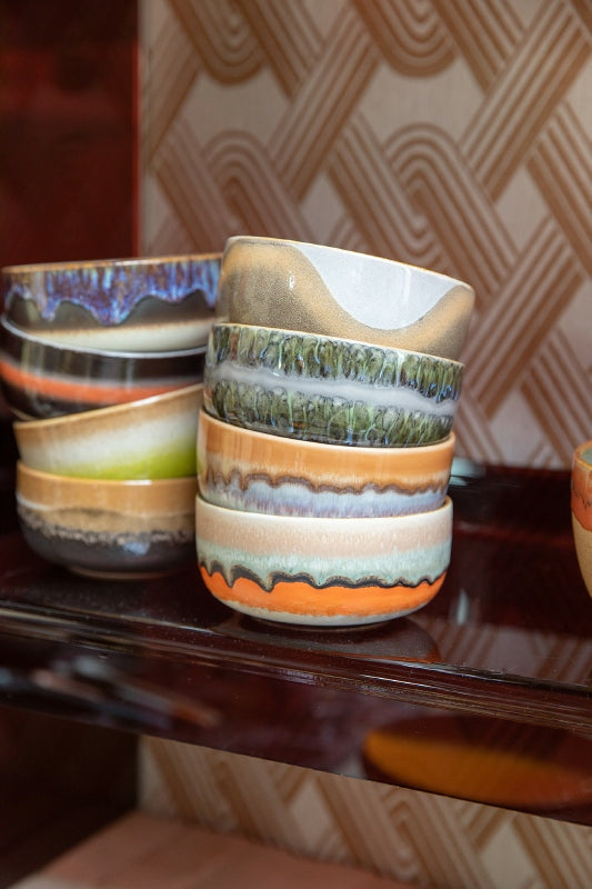 HK Living - 70s Dessert bowl kommen Reef set van 4
