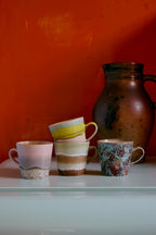 70s Americano mokken set van 4