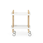 Block tafel op wielen