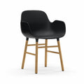 Form armstoel - houten poten