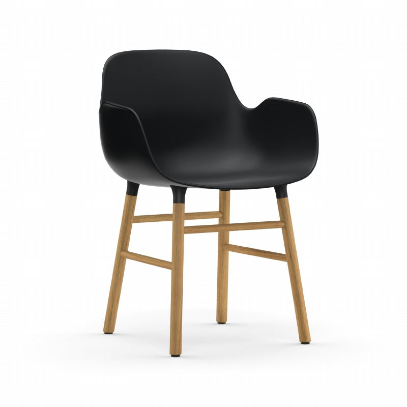 Form armstoel - houten poten
