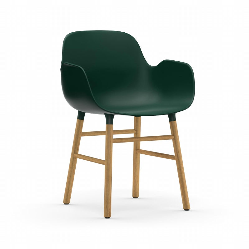 Form armstoel - houten poten