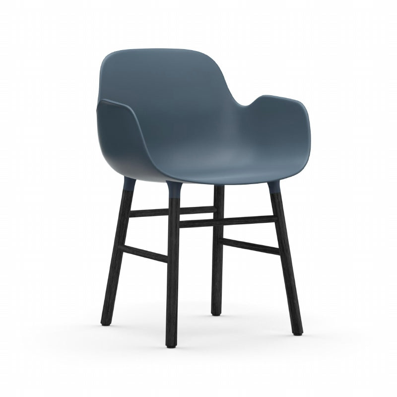 Form armstoel - houten poten