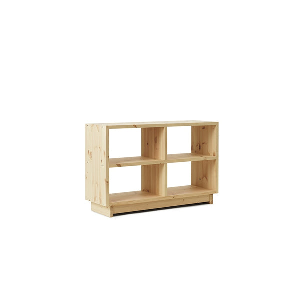 Plank bookcase rek medium grenenhout