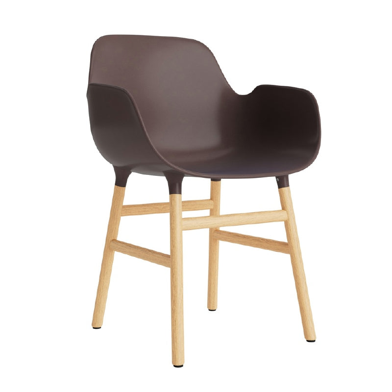Form armstoel - houten poten