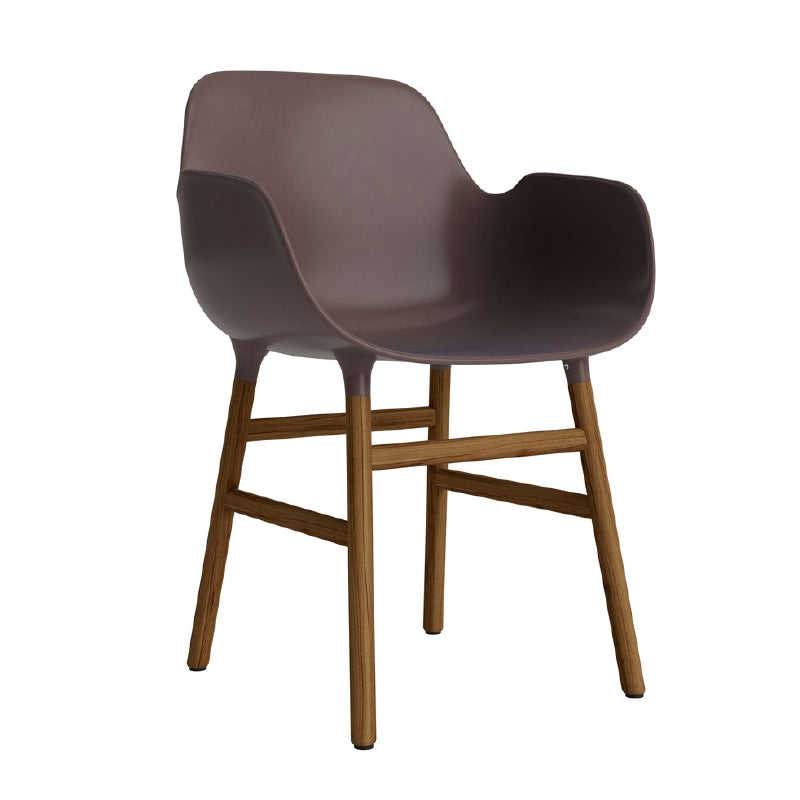 Form armstoel - houten poten