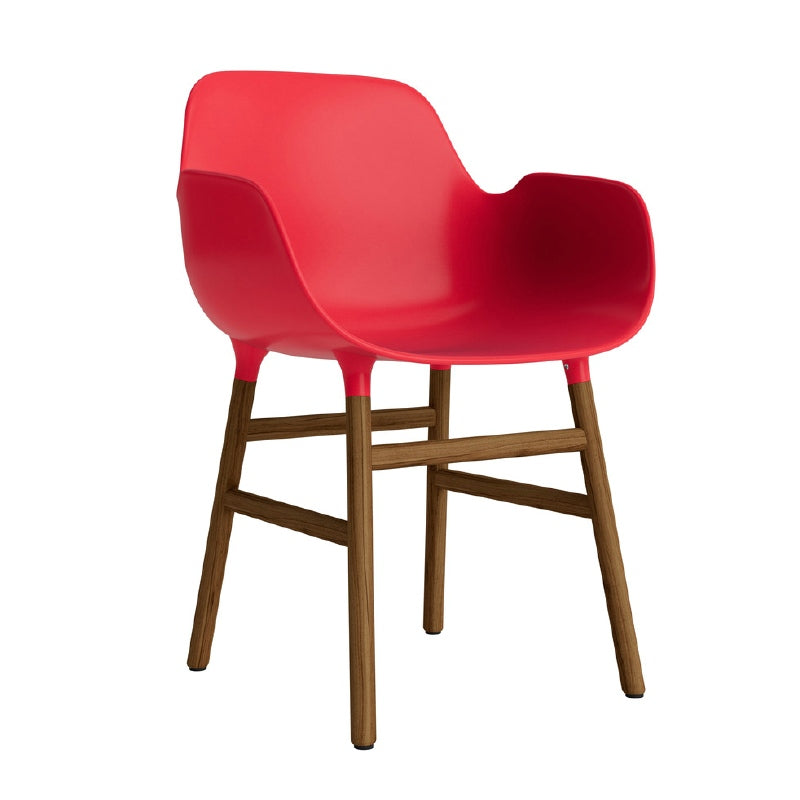 Form armstoel - houten poten