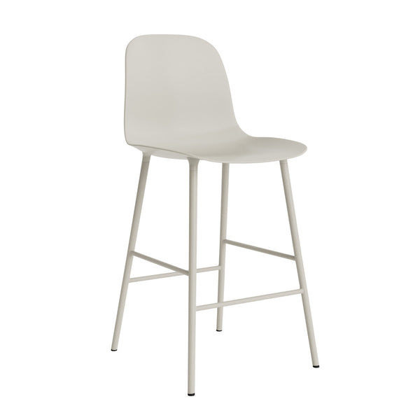 Form Bar Chair Barkruk met rugleuning - staal en multicolor