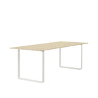 Toonzaalmodel 70/70 tafel 225cm eik wit