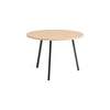 Loop stand tafel rond eik