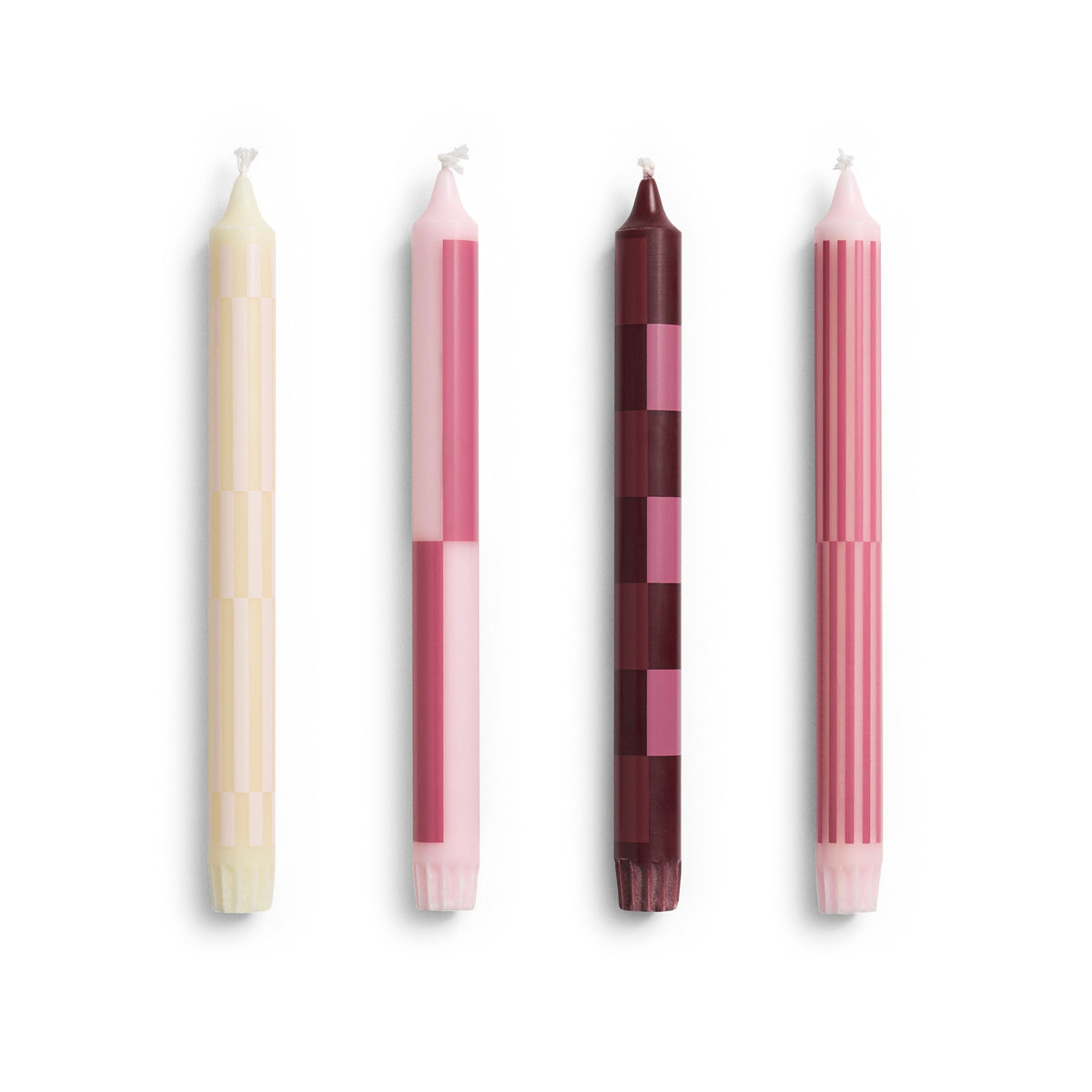 Pattern kaarsen set van 4