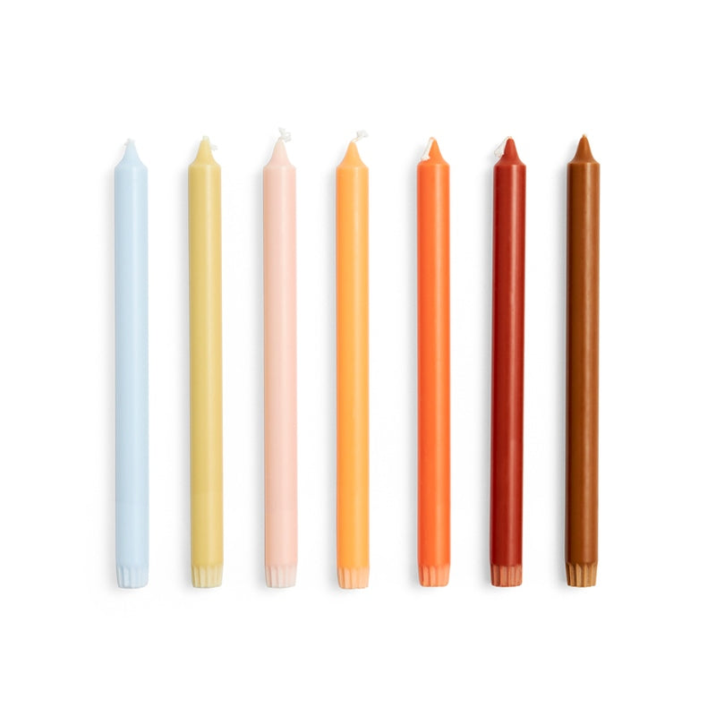 Gradient kaarsen set van 7 regenboog