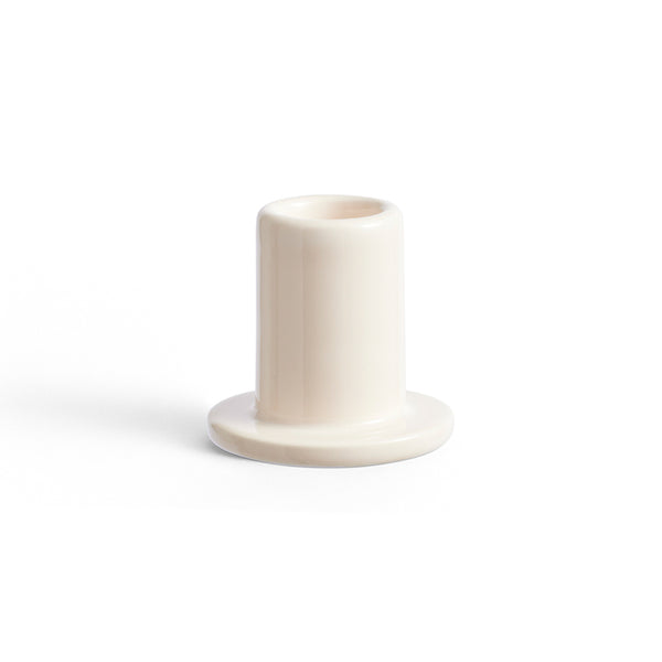 Tube kandelaar keramiek small off-white