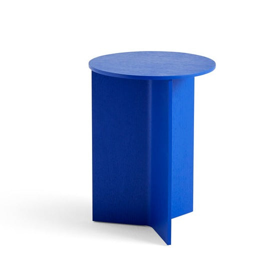 Slit bijzettafel hout hoog rond 35cm