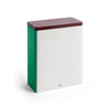 Tin container opbergblik XL wit bordeaux