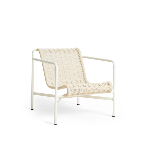 Toonzaalmodel Palissade loungestoel cord wit
