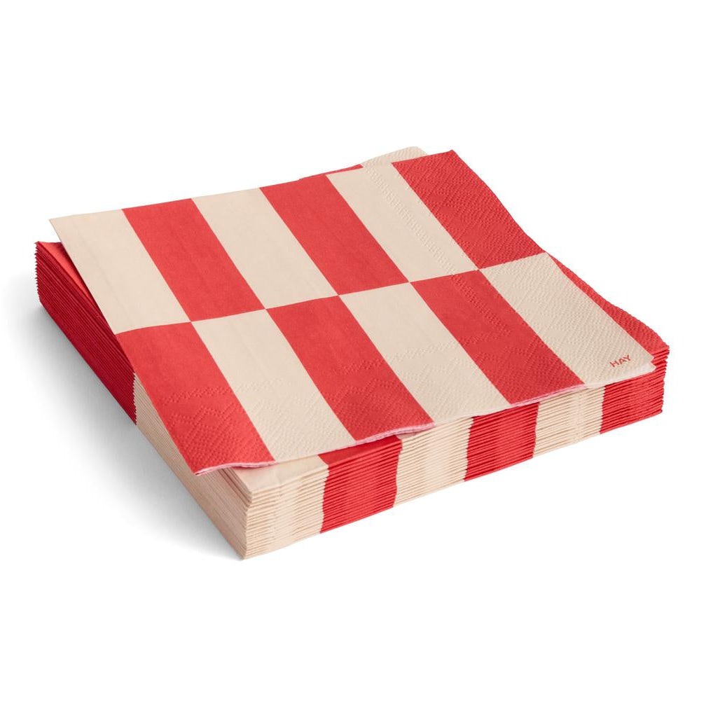 Pattern servet lunch rood 20 stuks