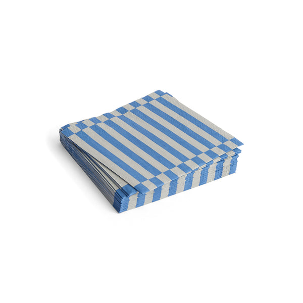 Pattern servet pillar stripe lichtblauw 20 stuks