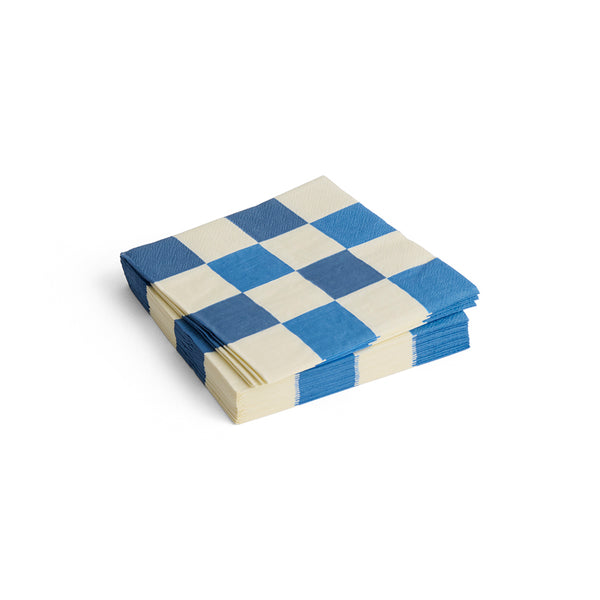 Pattern servet check blauw 20 stuks