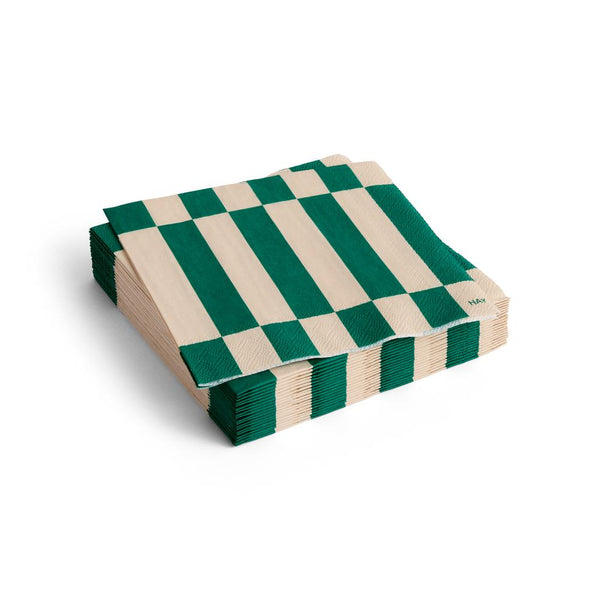 Pattern servet cocktail groen 20 stuks