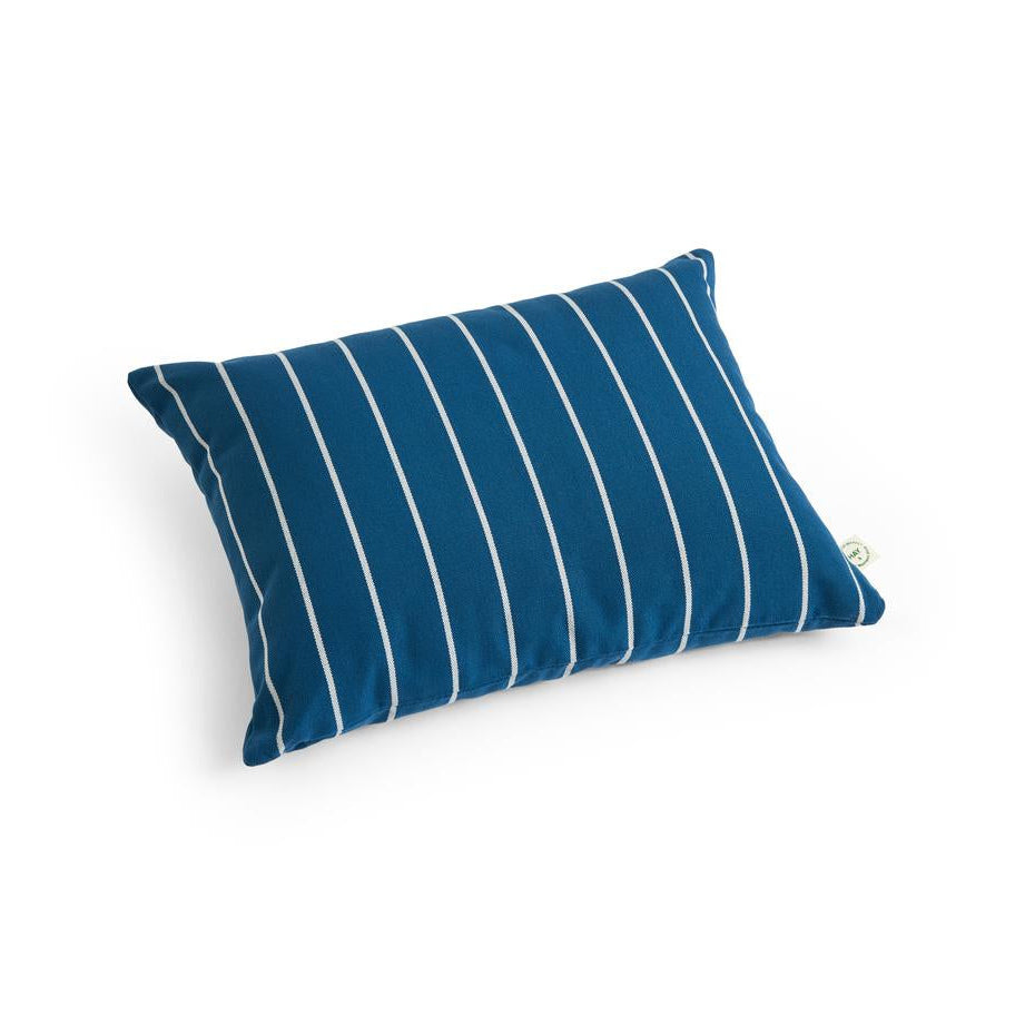 Outdoor market kussen blauw met beige strepen