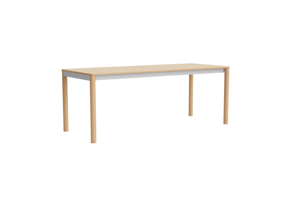 Annex tafel flush eiken poten