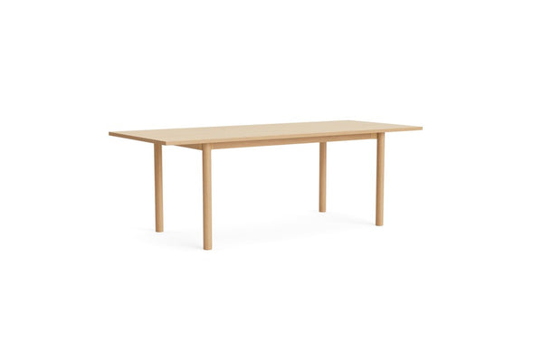 Annex tafel overhang eiken poten