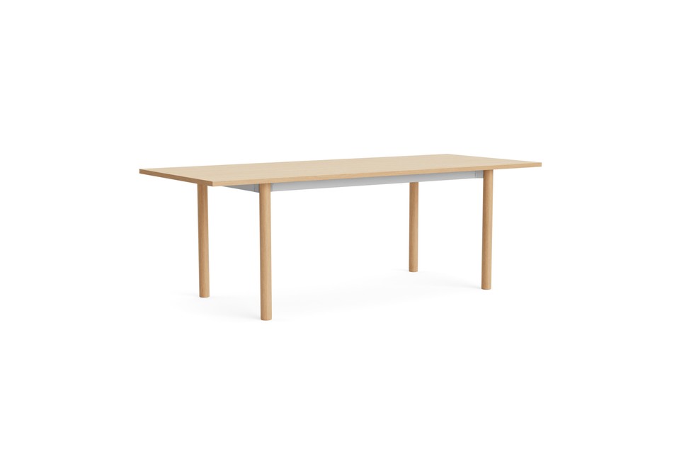 Annex tafel overhang eiken poten