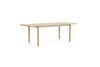 Annex tafel overhang eiken poten