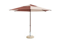 Toonzaalmodel Terrazza parasol hexagon bordeaux