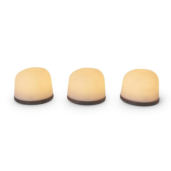 Fondant tafellamp small oplaadbaar donker es set van 3