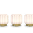 Atelier Pierre - Dentelles tafellamp 9cm oplaadbaar goud set van 3