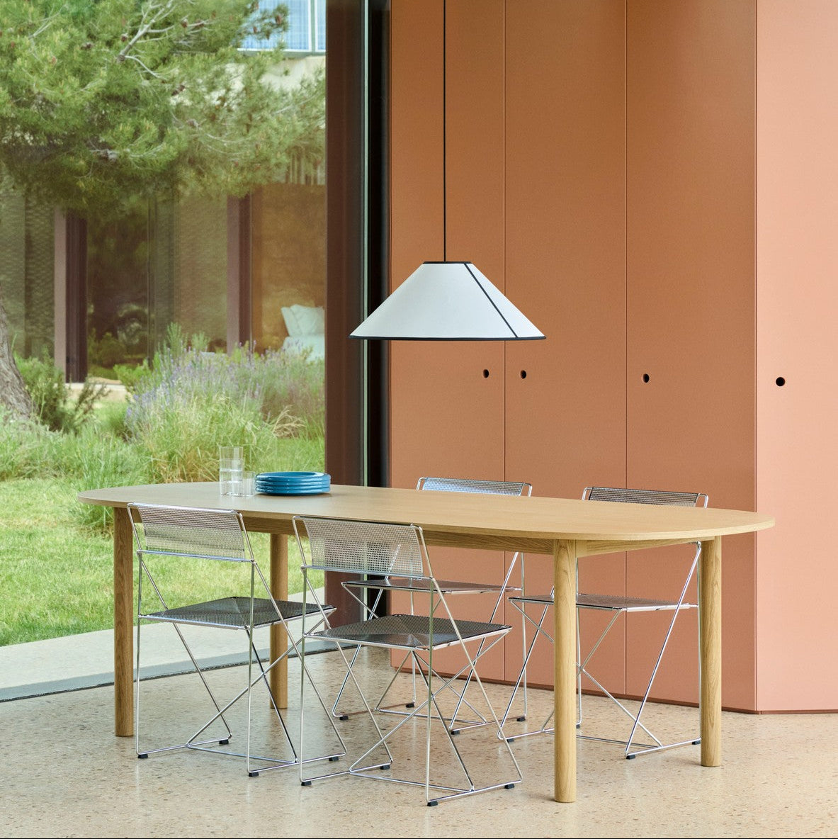 Annex tafel oblong eiken poten