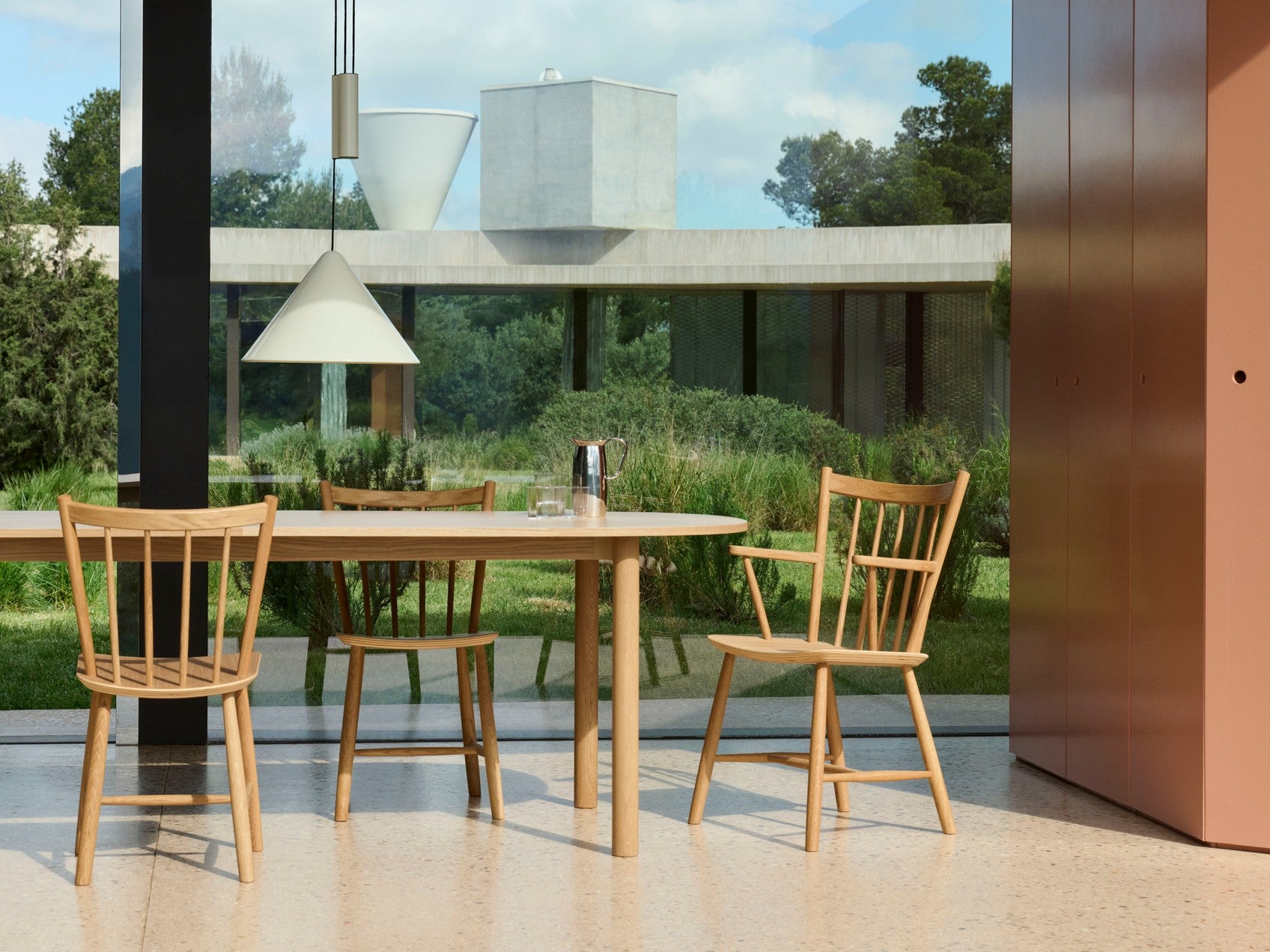 Annex tafel oblong eiken poten