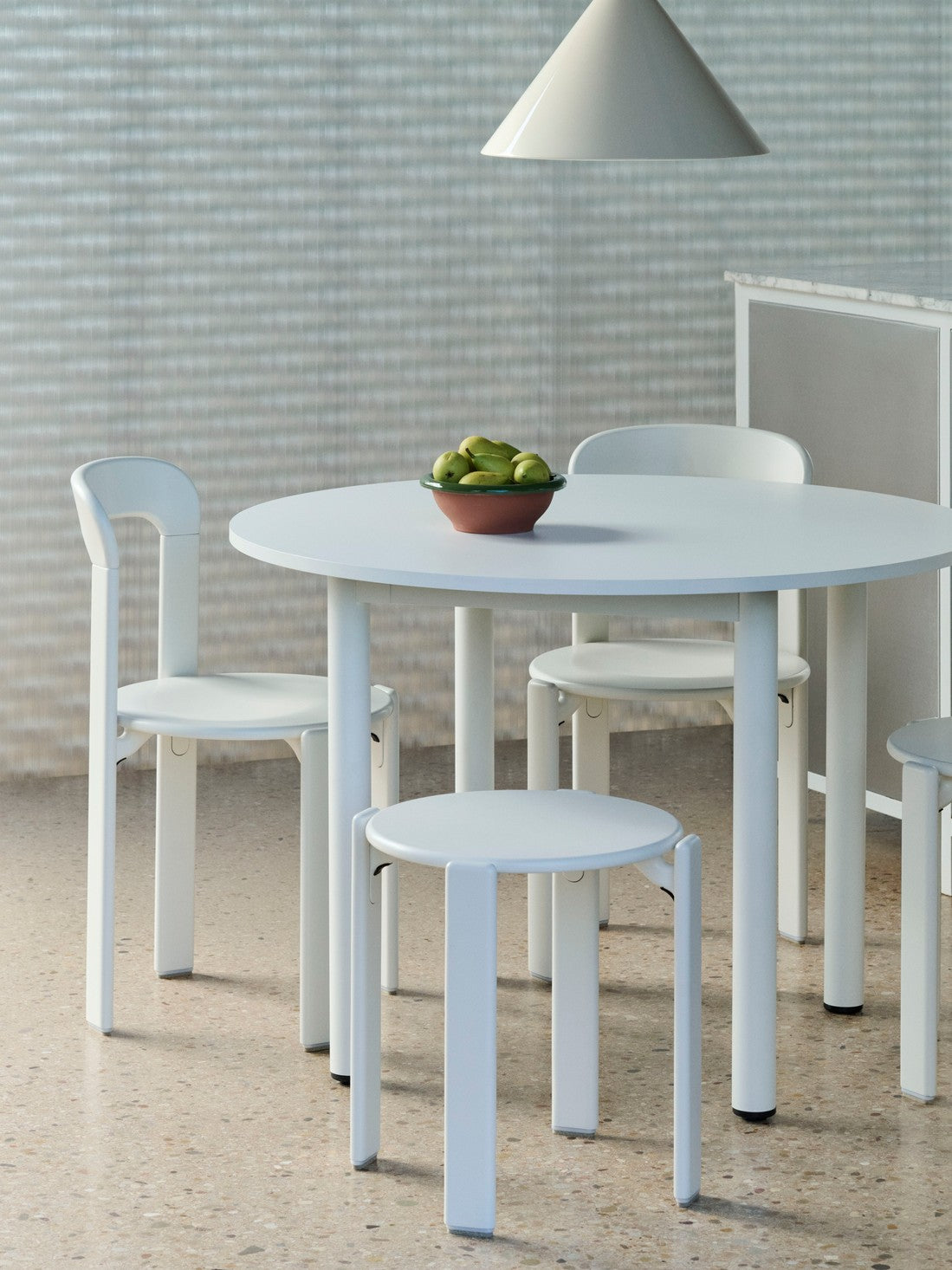 Annex tafel rond aluminium poten
