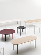 Annex tafel flush eiken poten
