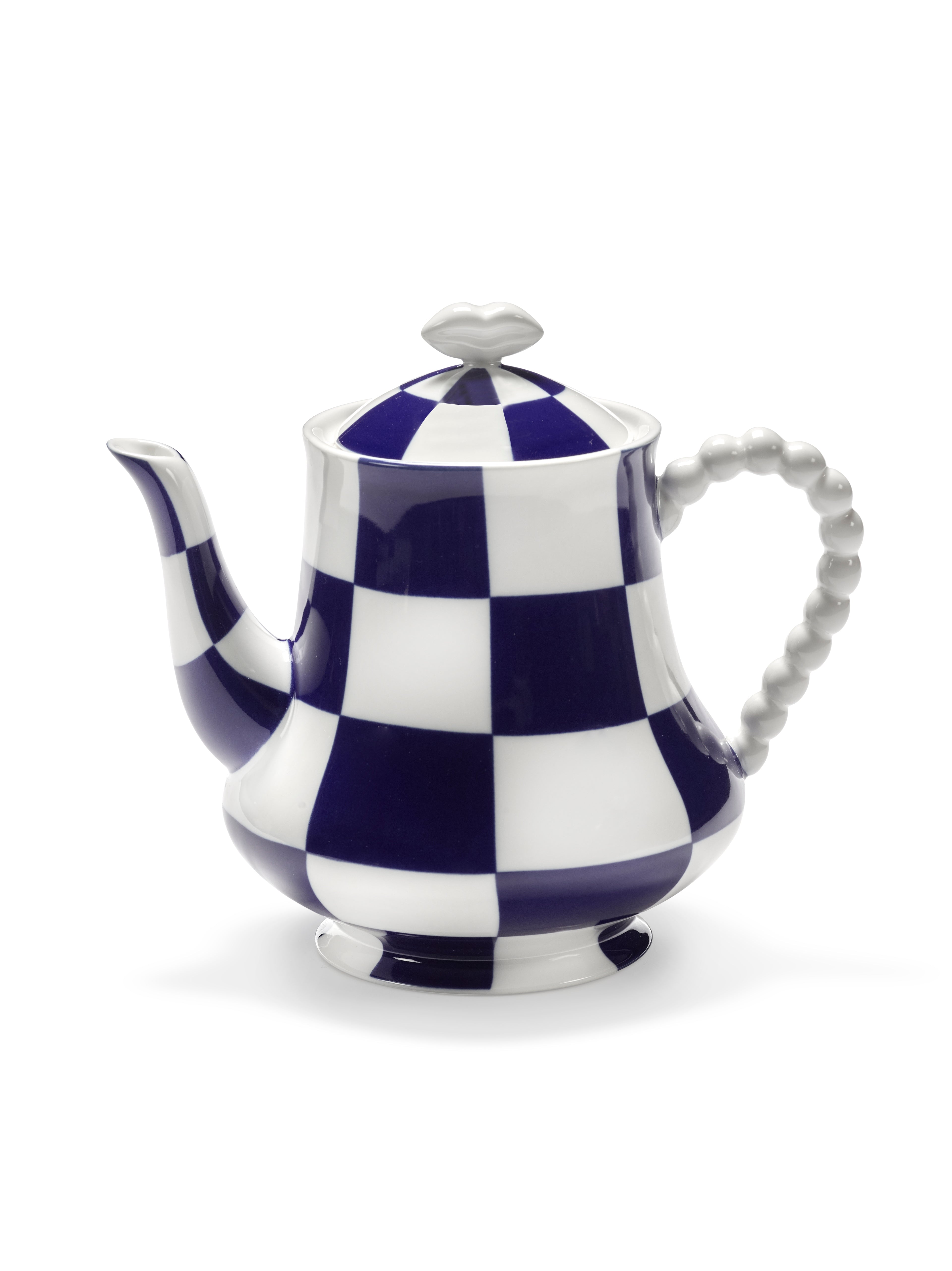 Theepot Fête des Bêtes blauw wit Wouters & Hendrix